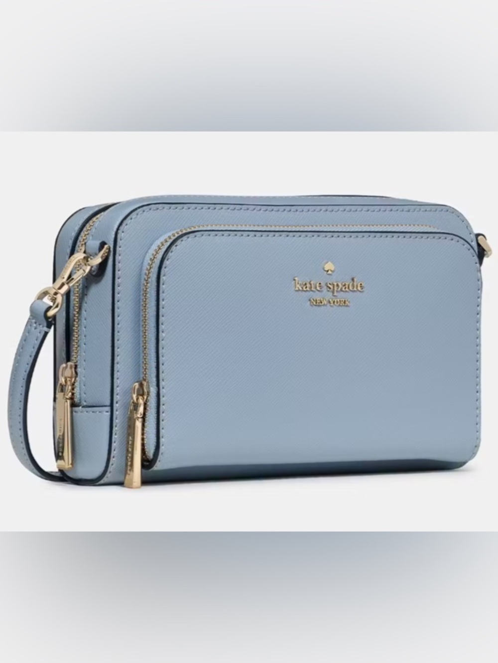 kate spade Powder Blue Crossbody with Gold Hardware